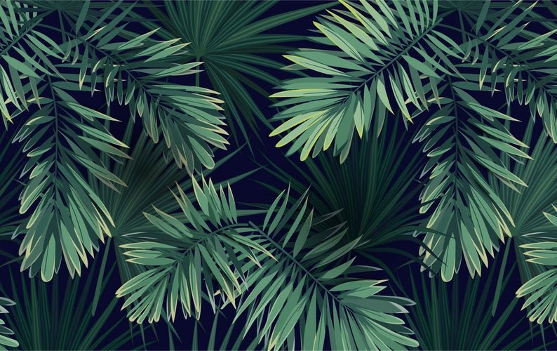 Papier peint panoramique feuille de palmier - Kam & Leon