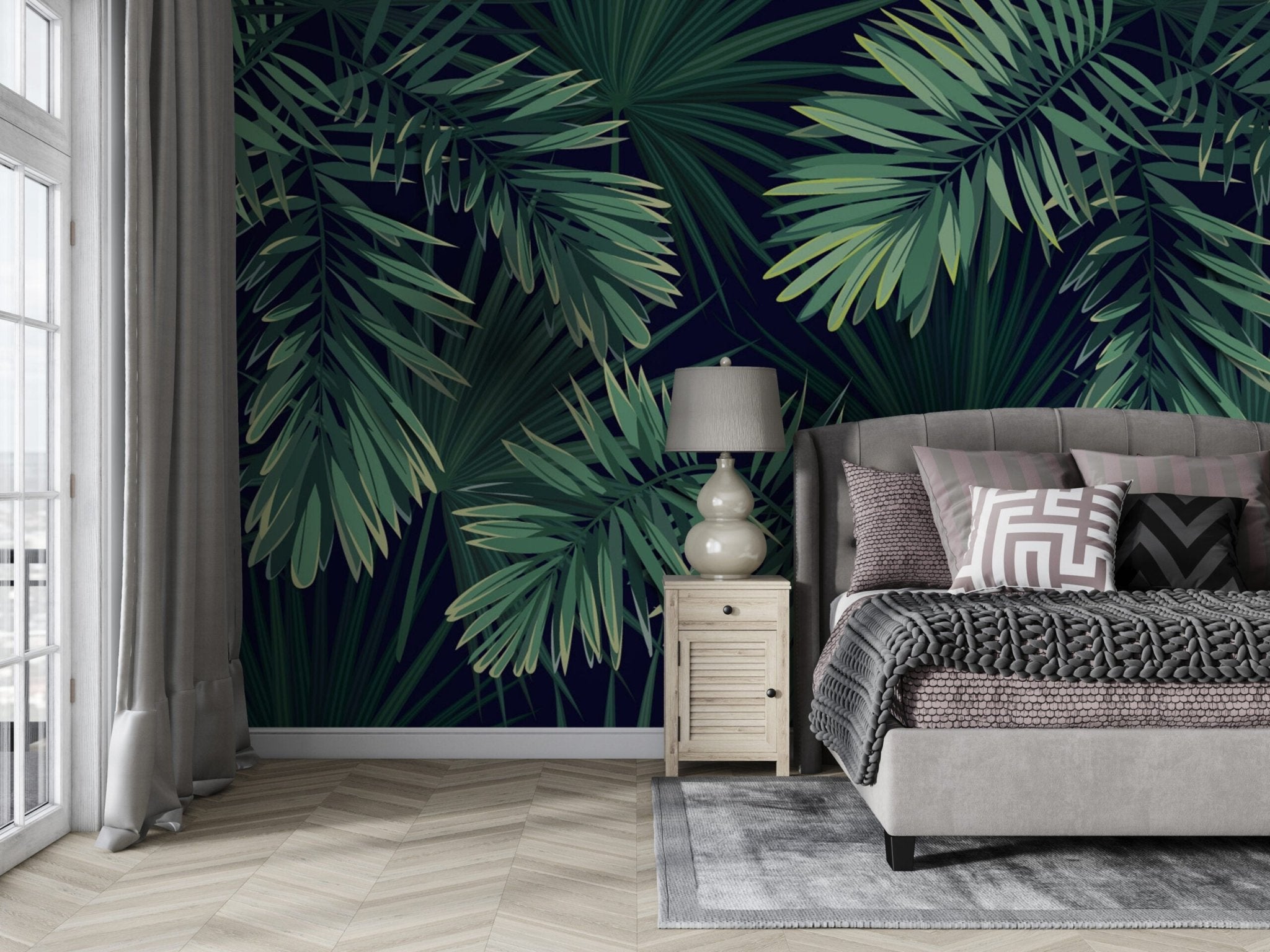 Papier peint panoramique feuille de palmier - Kam & Leon
