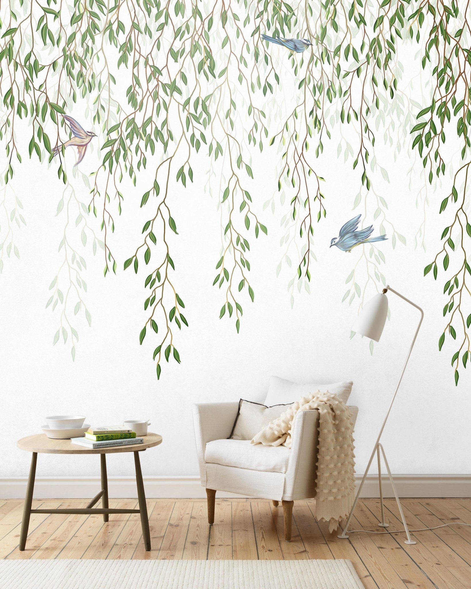 Papier peint panoramique feuilles tombantes - Kam & Leon