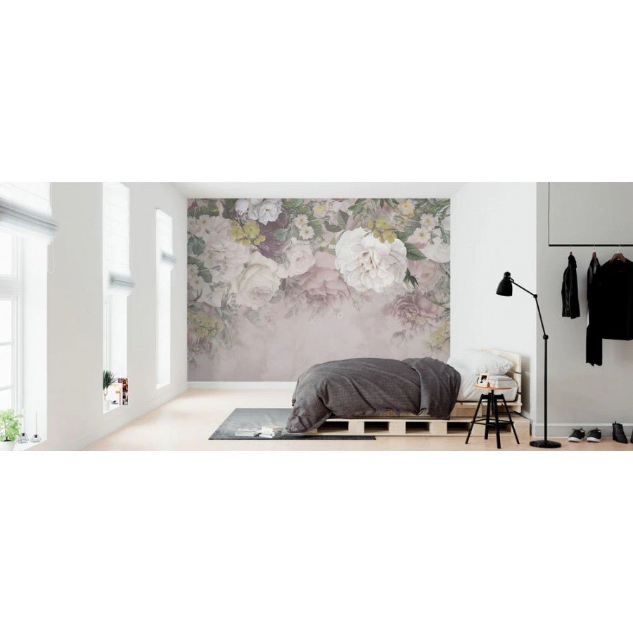 Papier peint panoramique fleurs romantiques - Kam & Leon