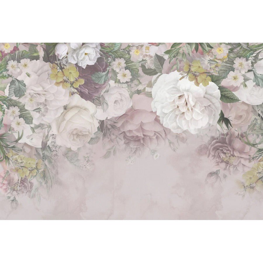 Papier peint panoramique fleurs romantiques - Kam & Leon