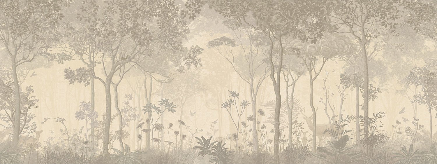 Papier peint panoramique forêt végétale - Kam & Leon