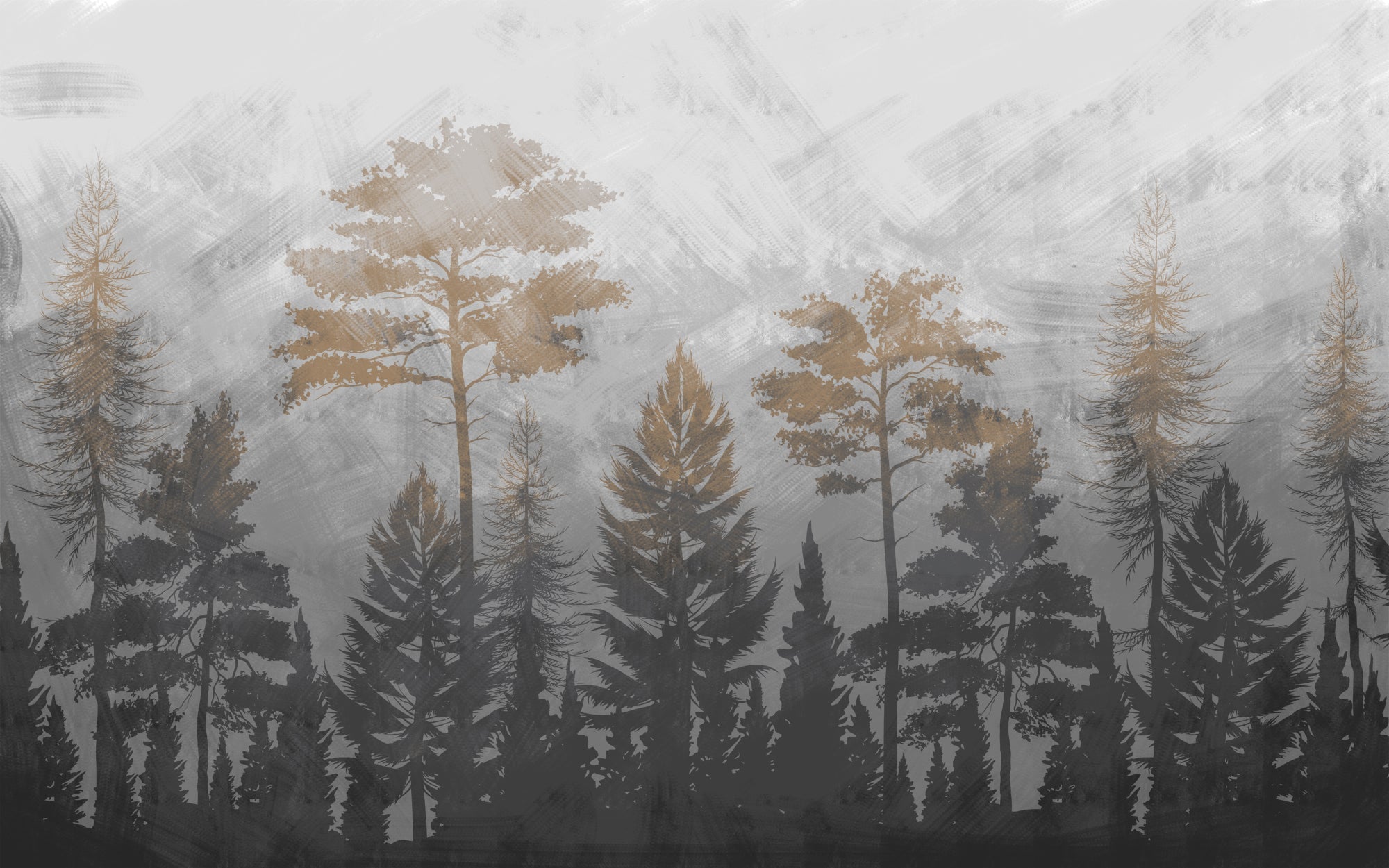 Papier peint panoramique forêt - Kam & Leon