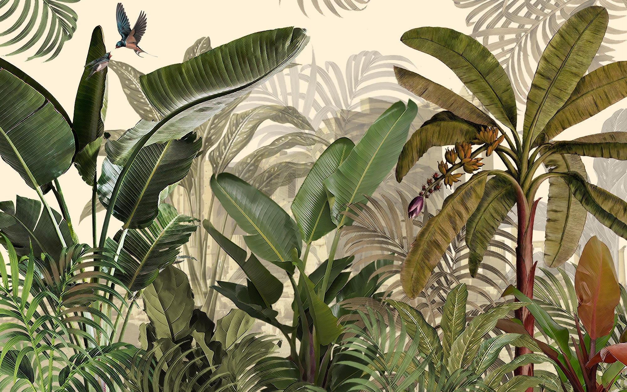Papier peint panoramique jungle - Kam & Leon