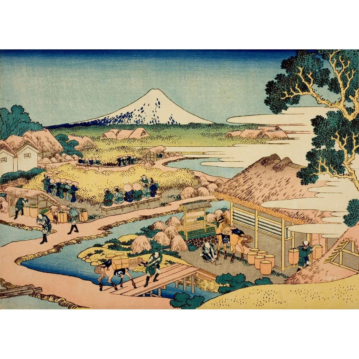 Papier peint panoramique La plantation de thé, Hokuzai - Kam & Leon