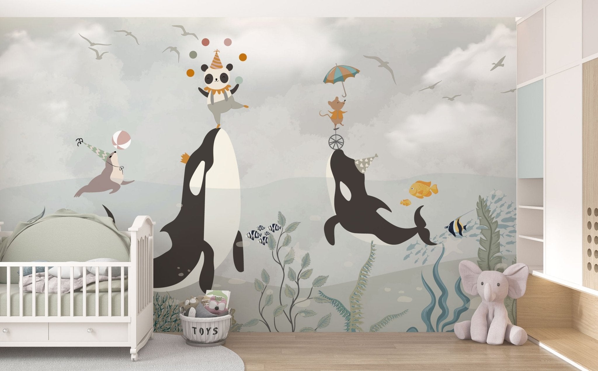 Papier peint panoramique le cirque des orques - Kam & Leon