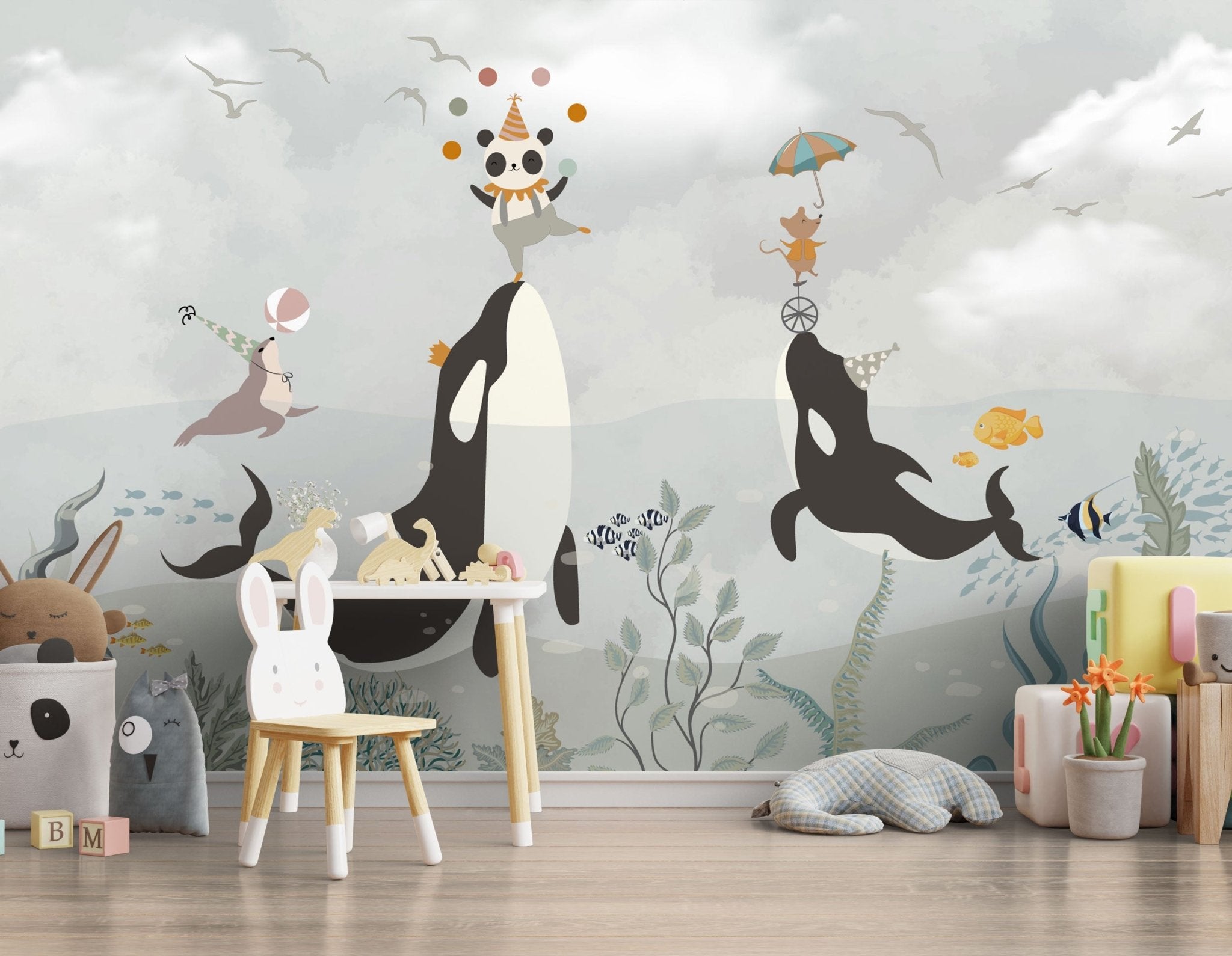 Papier peint panoramique le cirque des orques - Kam & Leon