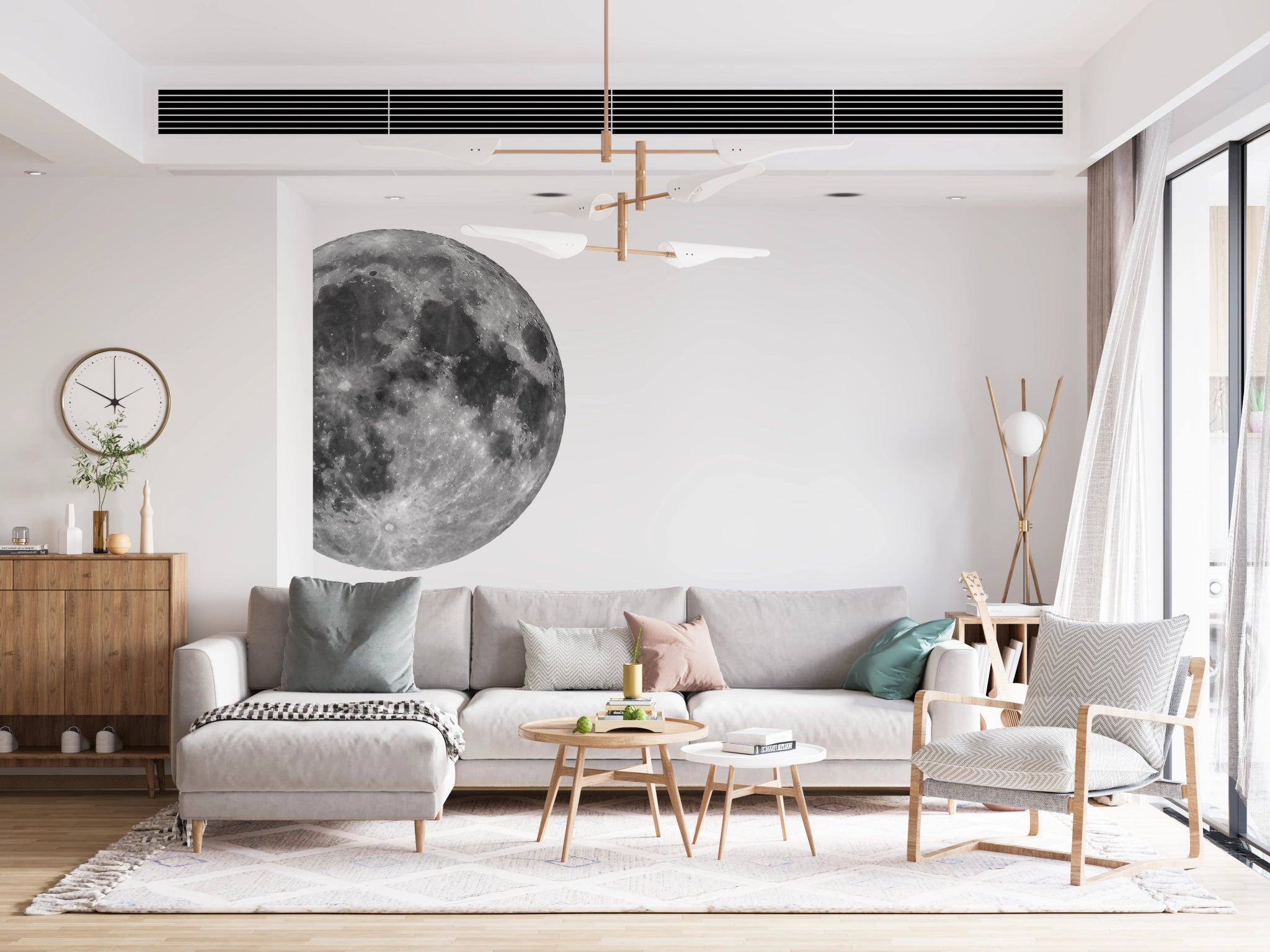 Papier peint panoramique Lune - Kam & Leon