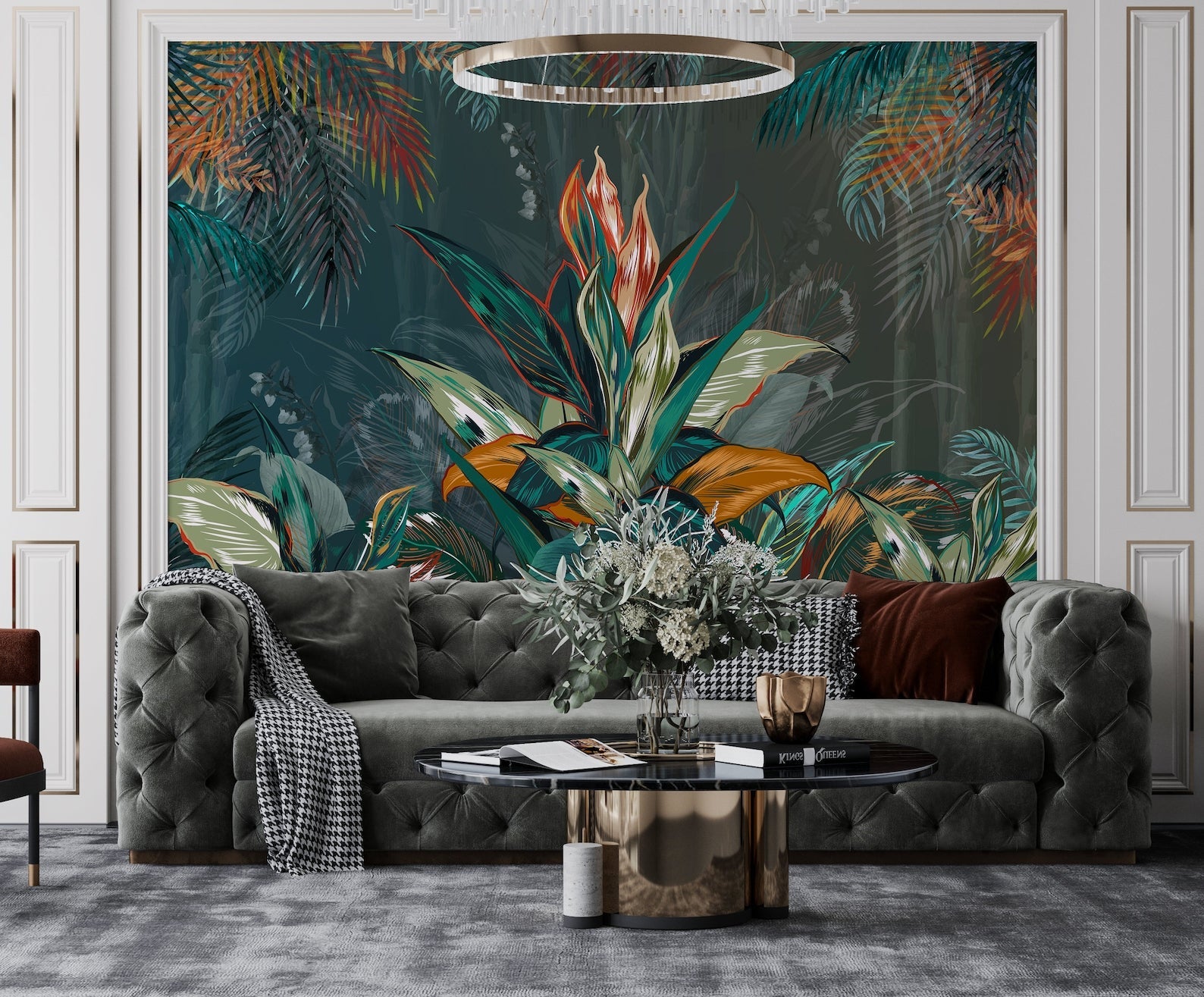 Papier peint panoramique plante exotique - Kam & Leon