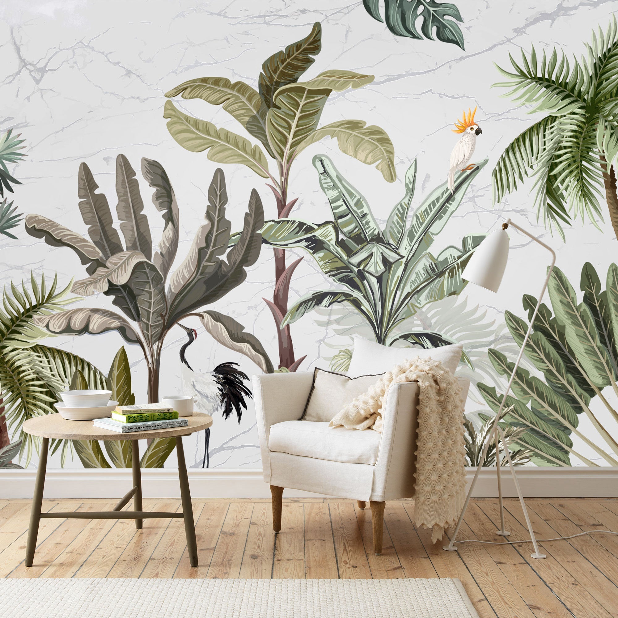 Papier peint panoramique plantes tropicales - Kam & Leon