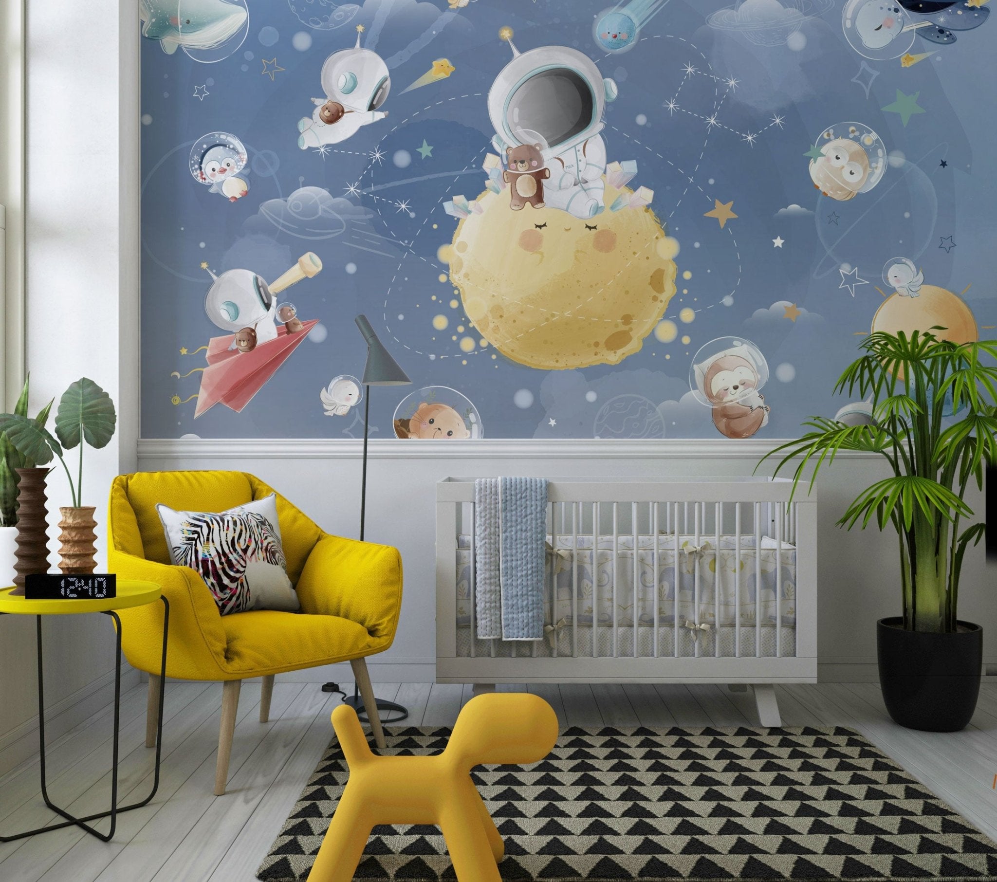 Papier peint panoramique pour enfant astronaute - Kam & Leon