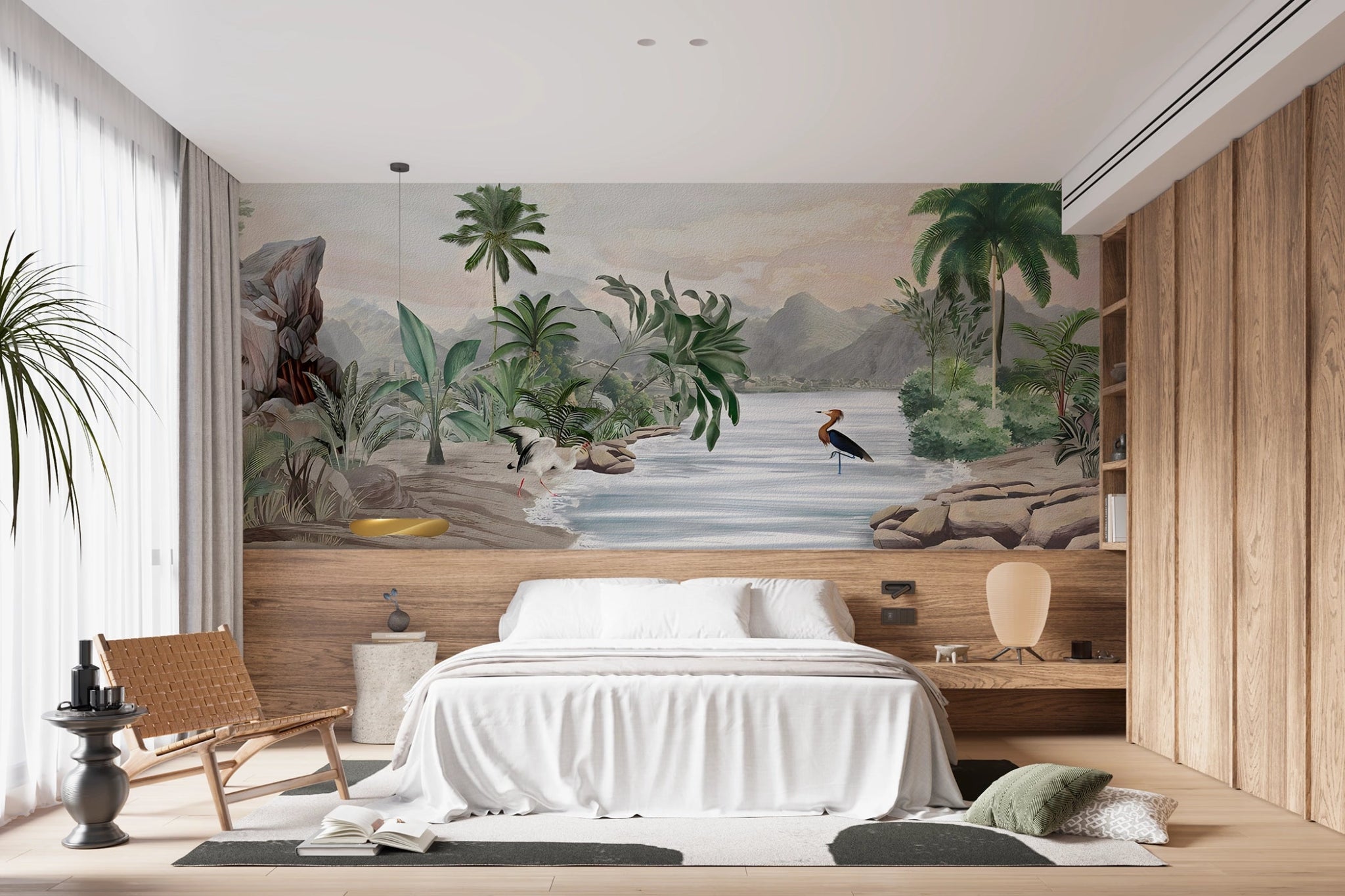 Papier peint panoramique rivière tropicale - Kam & Leon