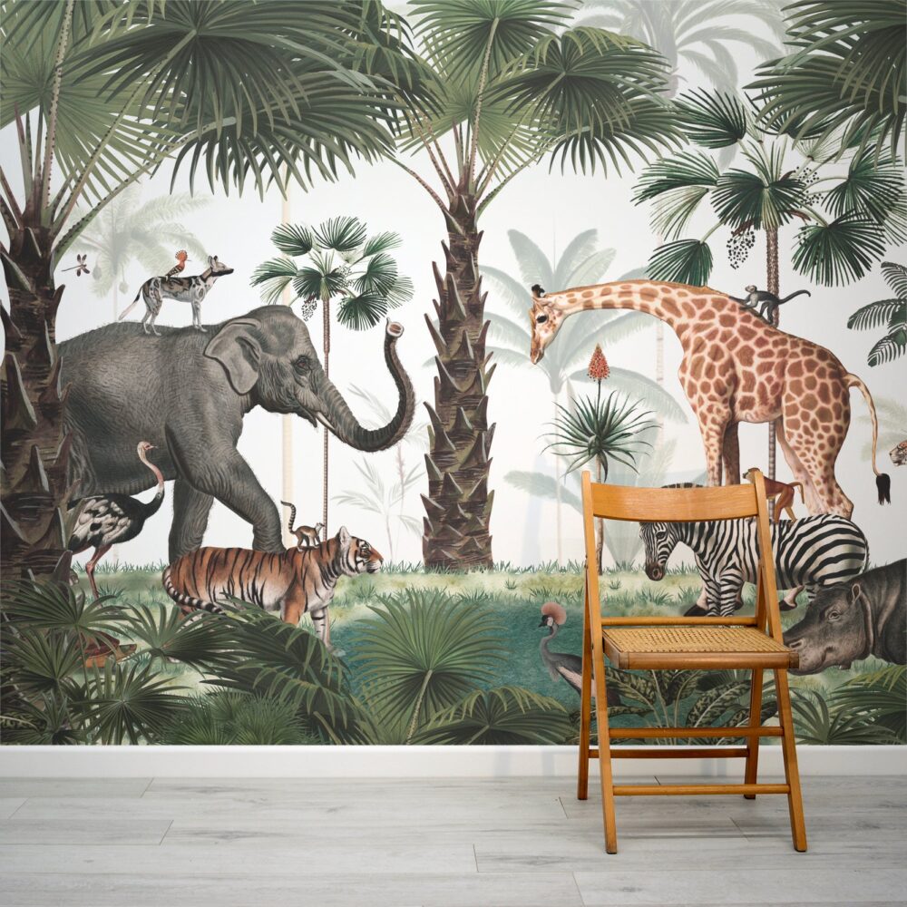 Papier peint animaux de la jungle tendance Kam & Leon