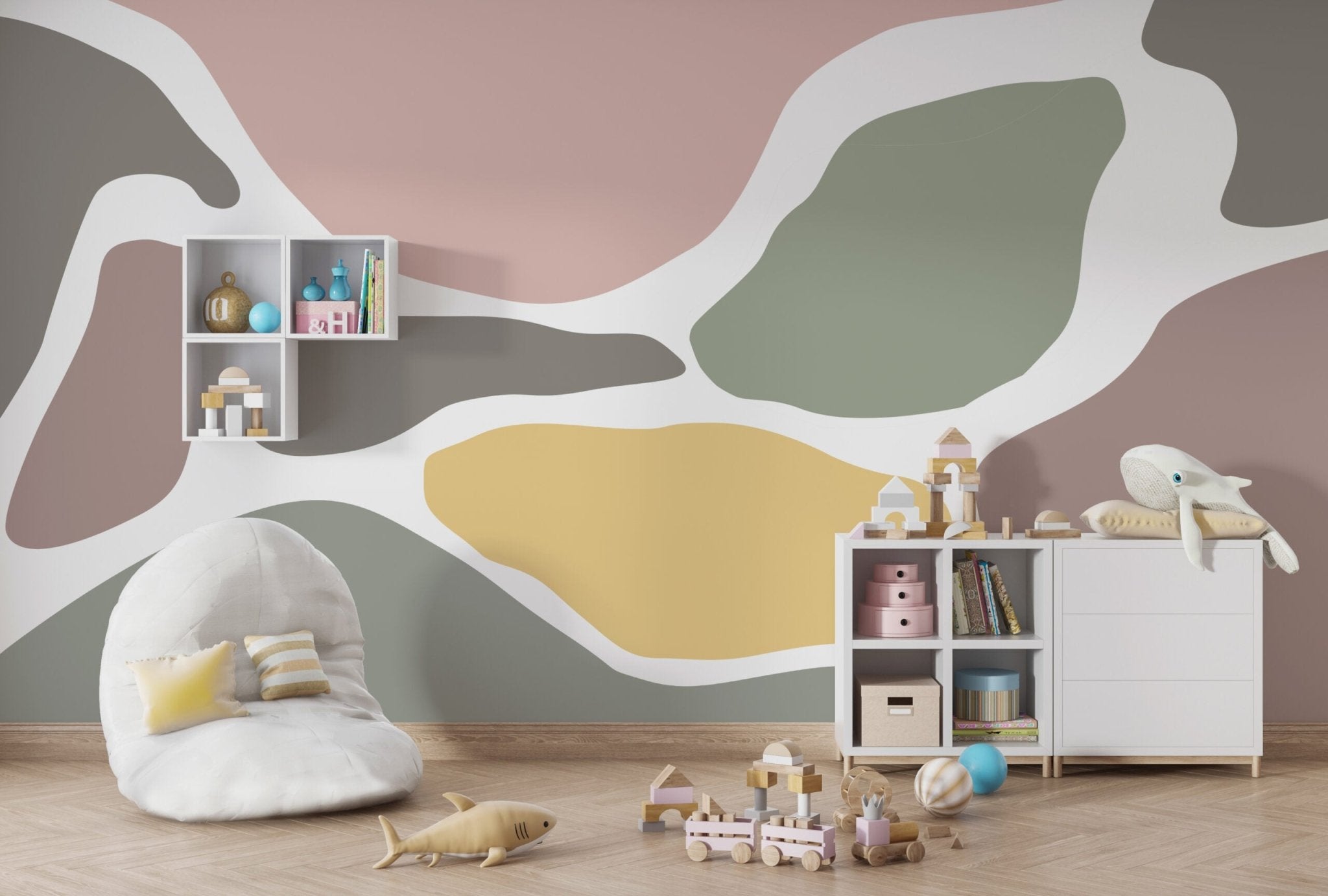 Papier peint panoramique taches de couleurs - Kam & Leon