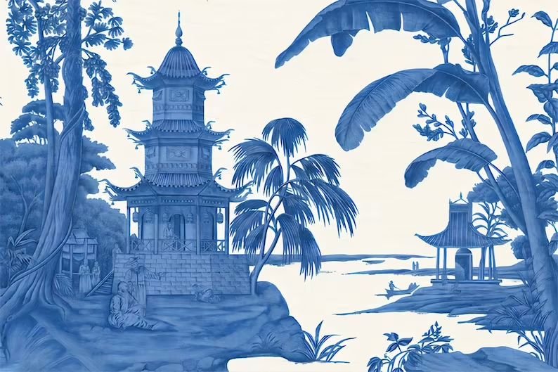 Papier peint panoramique temple ancien - Kam & Leon