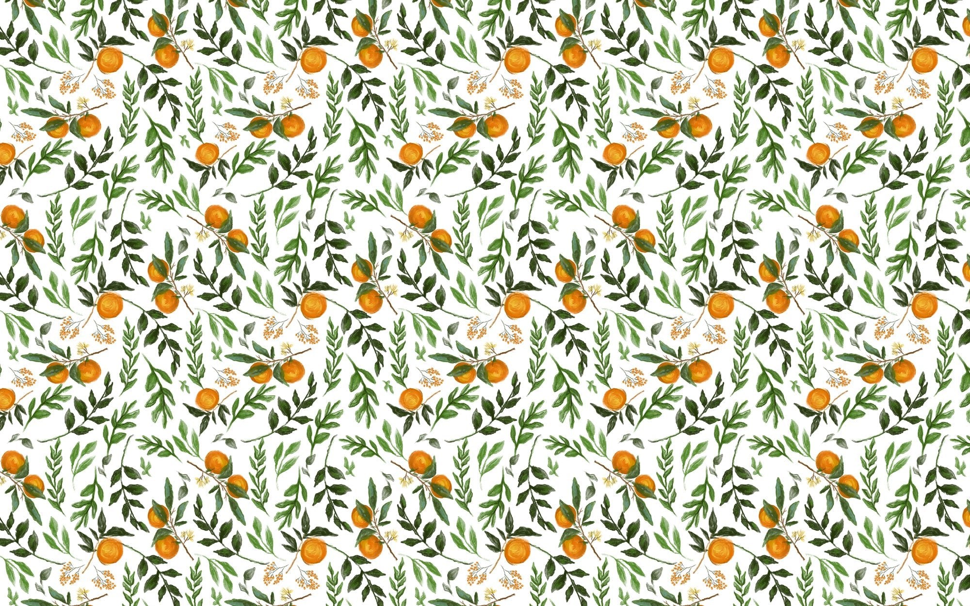 Papier peint petites oranges - Kam & Leon