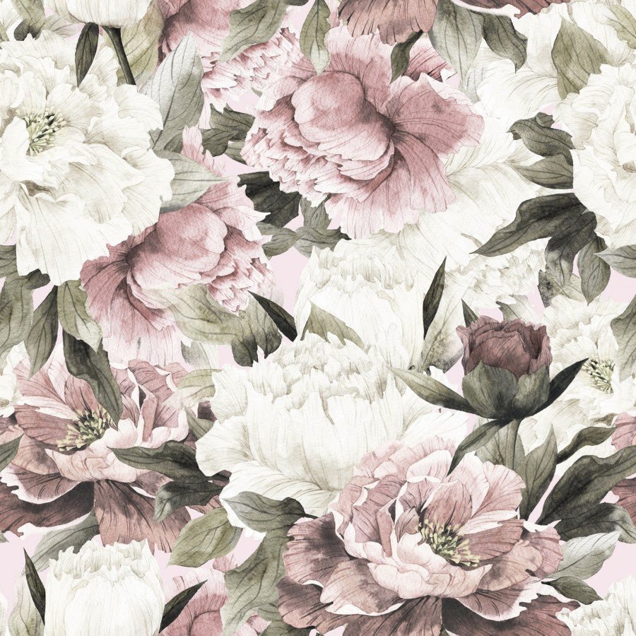 Papier peint roses d'été - Kam & Leon