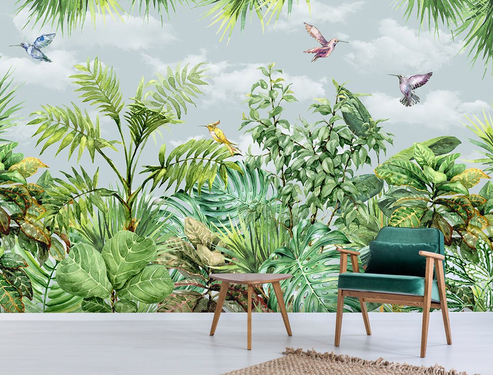 Tapisserie murale panoramique forêt tropicale - Kam & Leon